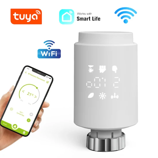 스마트 온도 조절기 라디에이터 Trv 밸브 홈 디지털 HVAC 온도 컨트롤러 WiFi Ambiente Tuya